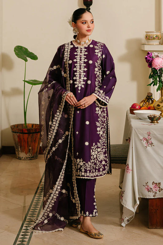 CROSS STITCH- 3PC LAWN EMBROIDERED SHIRT WITH ORGANZA EMBROIDERED DUPATTA-BIC-