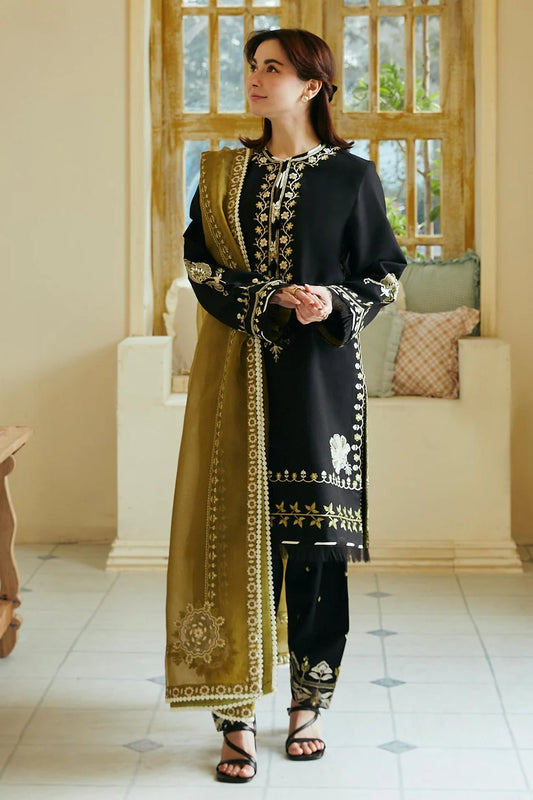 ZARA SHAH JAHAN - 3PC LAWN EMBROIDERED SHIRT WITH ORGANZA EMBROIDERED DUPATTA AND TROUSER